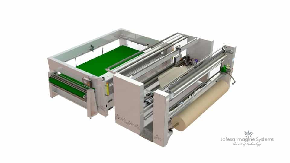 Máquina para fabrica de cortinas - Roller Curtain - Imagen en 3D